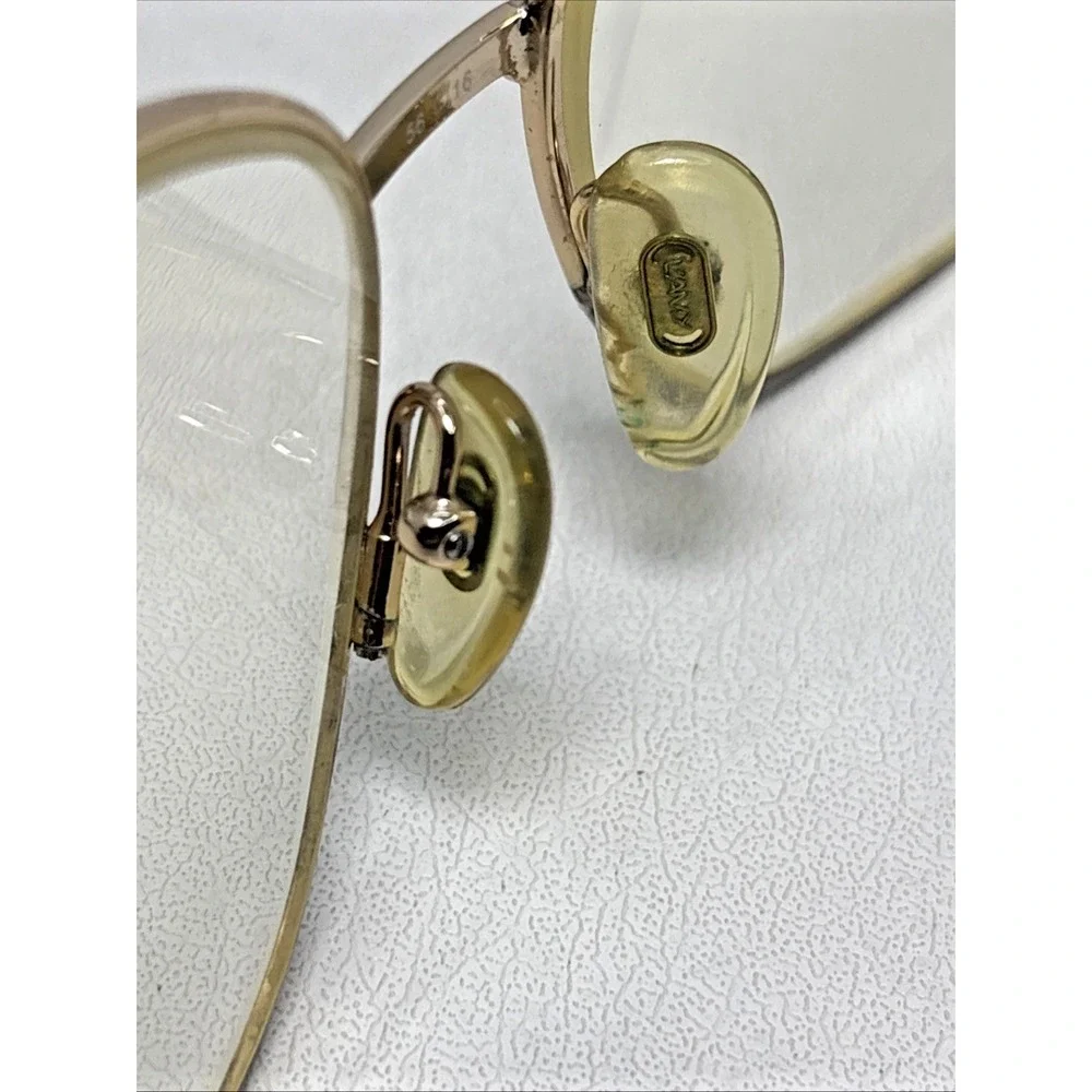 L'amy Carrie X709 Granny Eyeglasses 130mm Floral Gold Flex Hinge Frames Only
